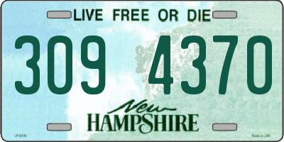 NH license plate 3094370