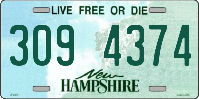 NH license plate 3094374