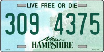 NH license plate 3094375