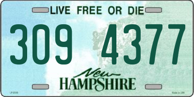 NH license plate 3094377