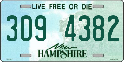 NH license plate 3094382