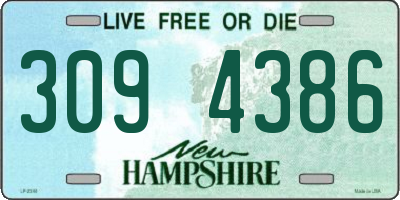 NH license plate 3094386