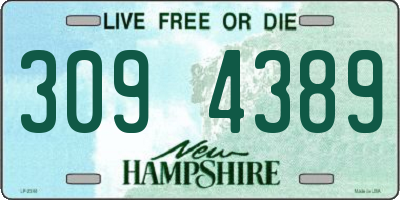 NH license plate 3094389