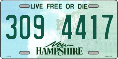 NH license plate 3094417