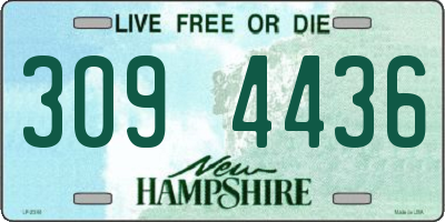 NH license plate 3094436