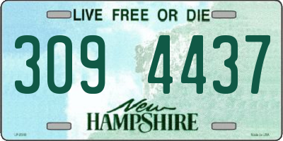 NH license plate 3094437