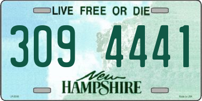 NH license plate 3094441