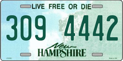 NH license plate 3094442