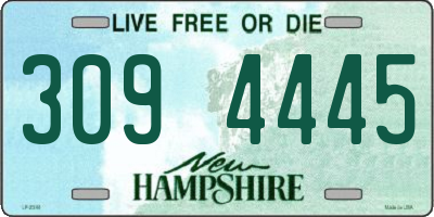 NH license plate 3094445