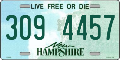 NH license plate 3094457