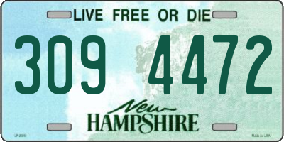 NH license plate 3094472