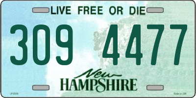 NH license plate 3094477