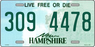 NH license plate 3094478