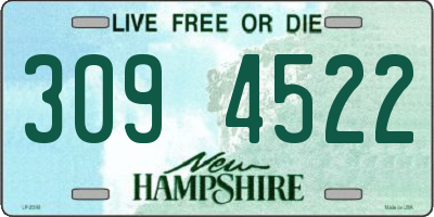 NH license plate 3094522