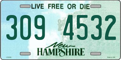 NH license plate 3094532