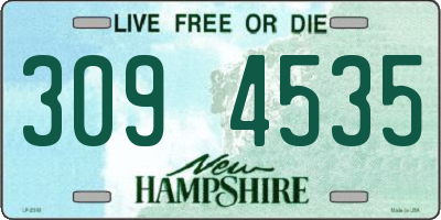 NH license plate 3094535
