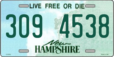 NH license plate 3094538