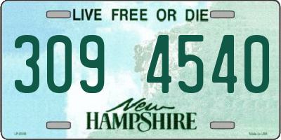 NH license plate 3094540