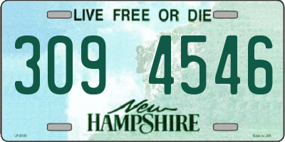 NH license plate 3094546
