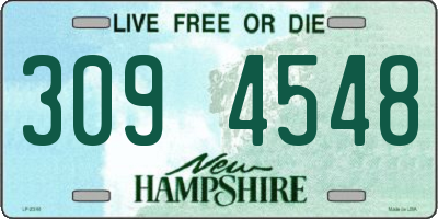 NH license plate 3094548