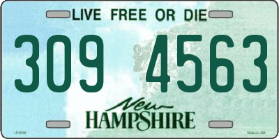 NH license plate 3094563