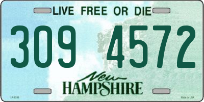 NH license plate 3094572