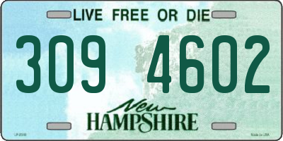 NH license plate 3094602