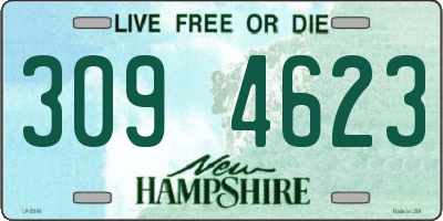 NH license plate 3094623