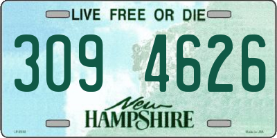 NH license plate 3094626