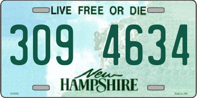 NH license plate 3094634