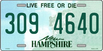 NH license plate 3094640