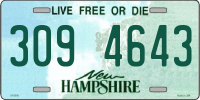 NH license plate 3094643