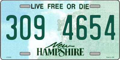 NH license plate 3094654