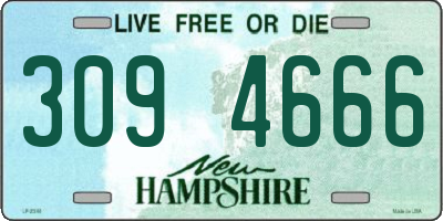 NH license plate 3094666