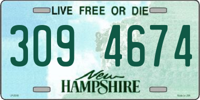 NH license plate 3094674