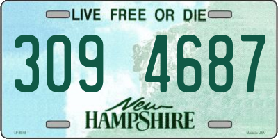 NH license plate 3094687