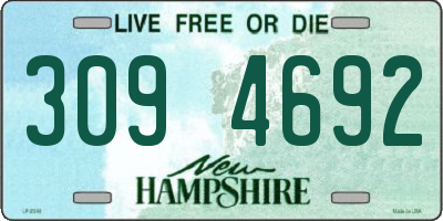 NH license plate 3094692