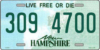 NH license plate 3094700