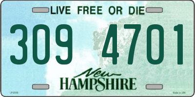 NH license plate 3094701