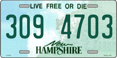 NH license plate 3094703