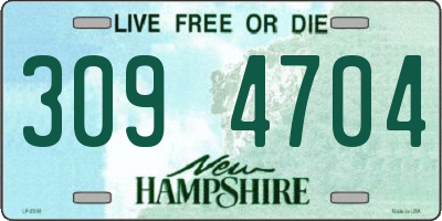 NH license plate 3094704