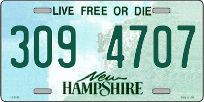 NH license plate 3094707