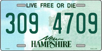 NH license plate 3094709