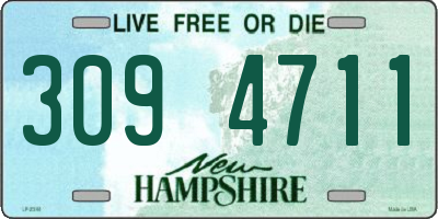 NH license plate 3094711
