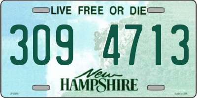 NH license plate 3094713