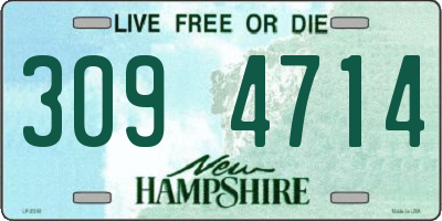 NH license plate 3094714