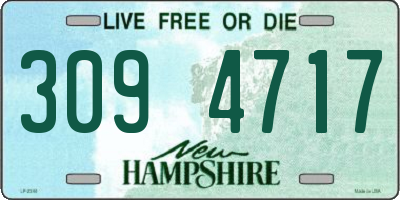 NH license plate 3094717