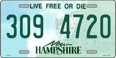 NH license plate 3094720