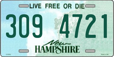 NH license plate 3094721