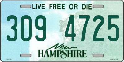 NH license plate 3094725